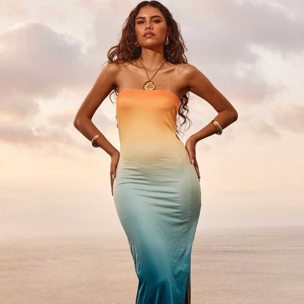 RUNAWAY THE LABEL: ALEO MIDI DRESS - PINA COLADA